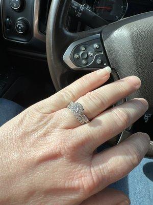 Upgraded engagement ring band