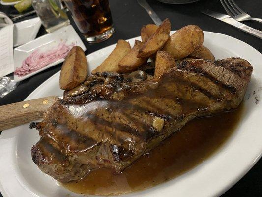 New York strip steak.