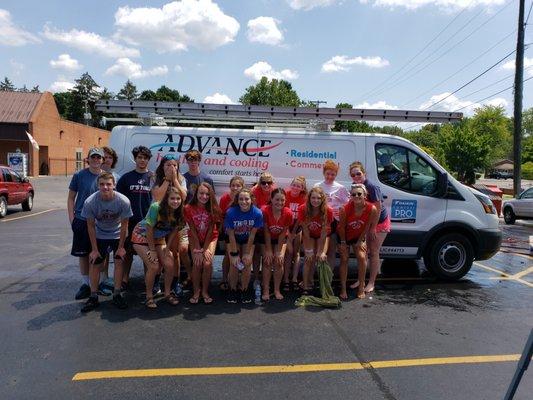 One of our service van's at a Worthington Youth Sports Carwash.