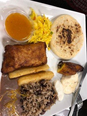 The Pupusa Special Platter. Great food.