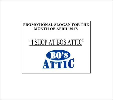 Visit www.bosattic.com  our website, view our New Online Store. C U There.......