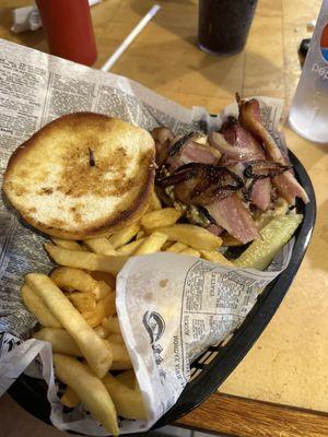 Bacon Burger with Fries