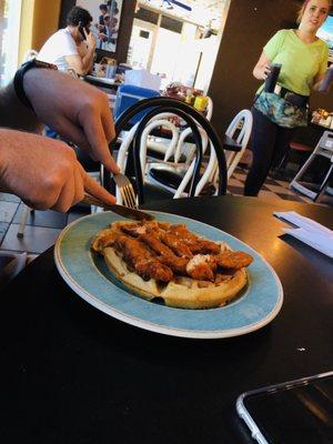 Chicken and waffles