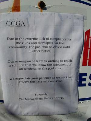 Dolben begins their first summer managing CCGA by banning all residents from a pool during a heat wave because someone broke the rules.