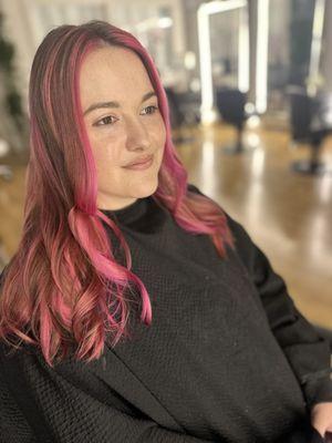 Pink balayage