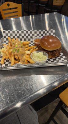 BBQ Pulled Pork Sandwich Poutine fries