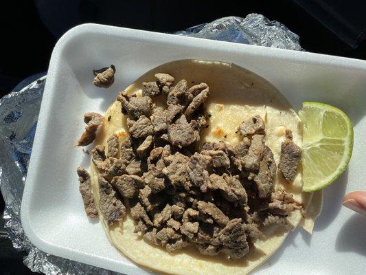 Overpriced $4.39 for 1 carne asada taco