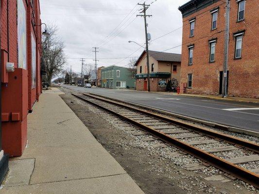 Looking North on Evans in Downtown Tecumseh