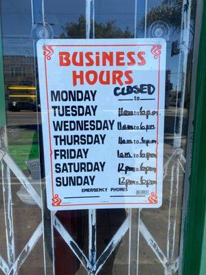 Business Hours