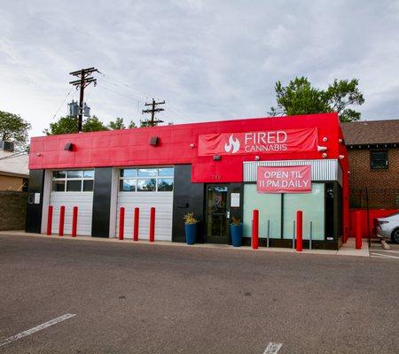 Fired Cannabis Dispensary Exterior - 6th Ave in Denver Colorado