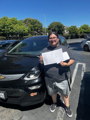 Passing behind wheel driving test at Fremont DMV :)