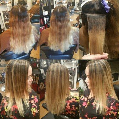 Major color correction:  Balayage, baby lights