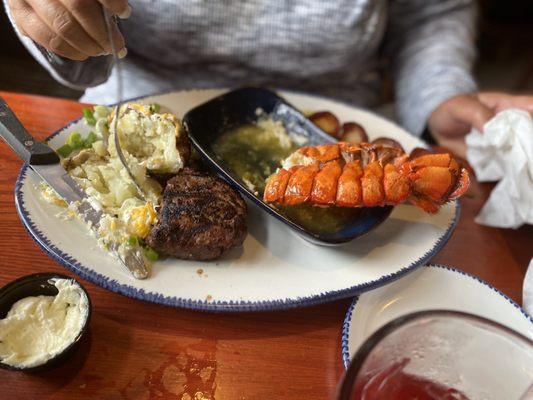 Lobster and steak