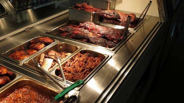 Smokehouse Saturday offerings... Spareribs, Baby back ribs, rib tips, Smoked chicken quarters and halves, Brisket, Pork Bomb, Chops ...