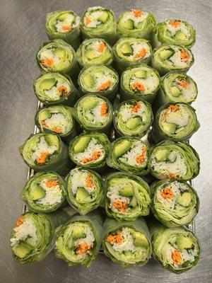 Fresh spring roll.
Veggies & Shrimps
( For catering)