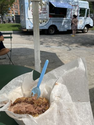 Chocolate Swirl ice cream & Chocolate Chunk cookies!