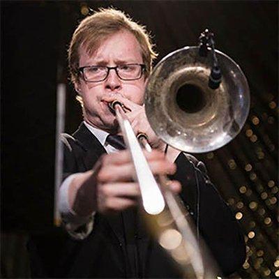 Trombone instructor, Colin Pulkrabek at Bothell Music Lessons in downtown Bothell