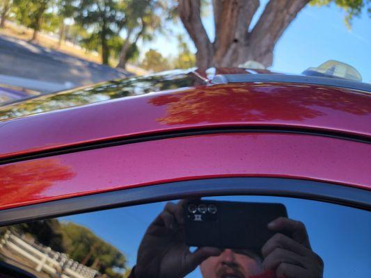 Water spots under ceramic coating from lack of prep