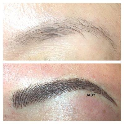 3D Hairstroke Brow Microblading Solution for Sparse Barely There Brows By Jady NYC