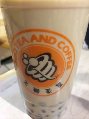 Milk tea with red bean