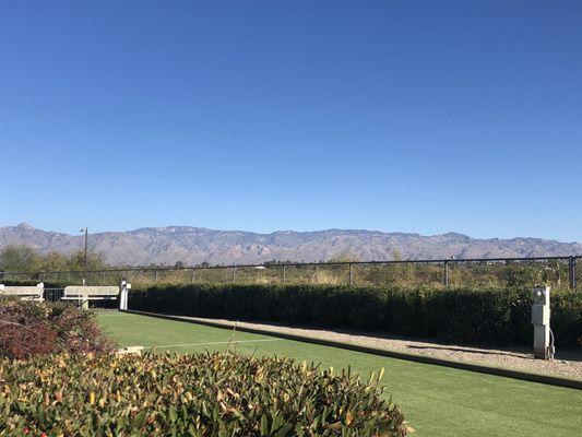 Bocce ball and Mountain Views