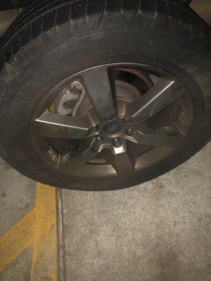 Pic of wheel in their parking lor