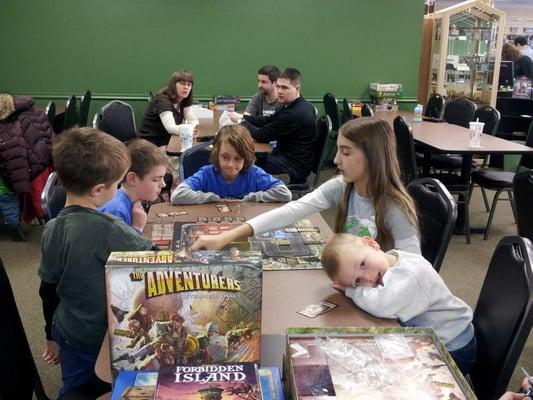 Kids at one of the board game days.