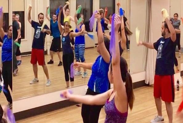 Bollywood African Cardio with Natasha Franzen at M Dance & Fitness in NYC.