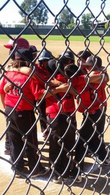 Boys getting ready for a game