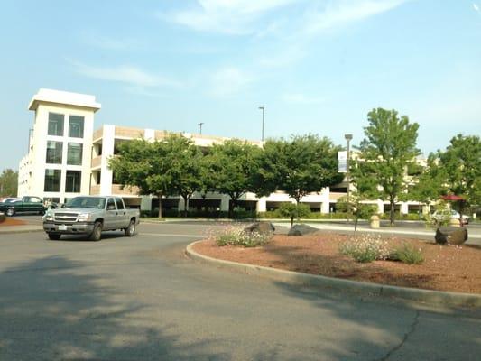 Parking garage is to the left! 3 stories