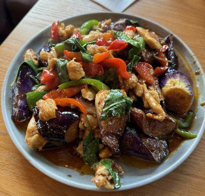 Spicy Eggplant with Chicken!