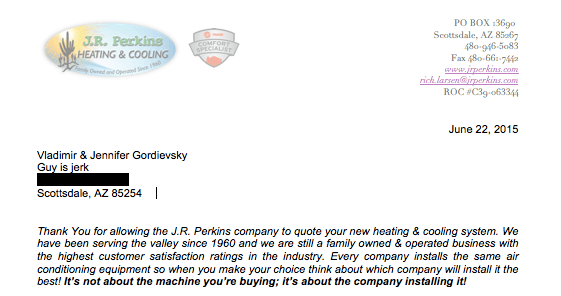 Apparently they label their customers. We are labeled as jerks ---oops, you should delete your notes before sending your quotes!