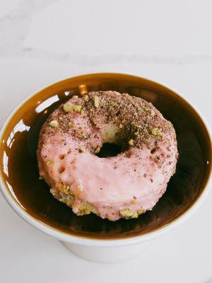 Rose Donut: Delicately floral with a sweet, rosy glaze.