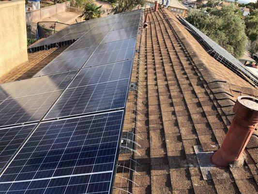 Solar panel cleaning