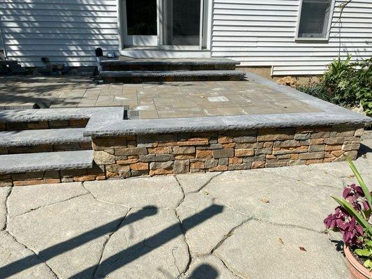 Exemplary construction of hardscaping.