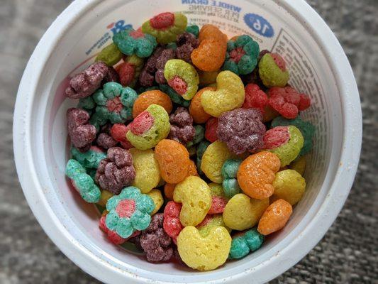 It has been eons since I've had Trix. I don't remember Trix having flower shapes.