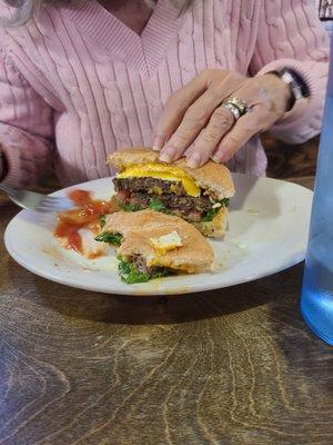 Breakfast Sandwich with sausage, $6.75