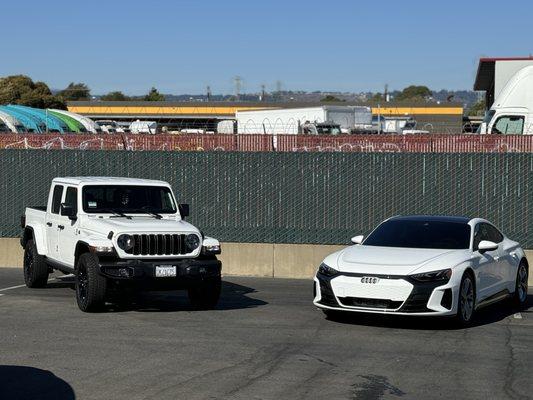 Both These Beautiful Vehicles Got our All Around Window Tint & Full Body Protection