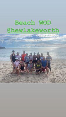 Here's us working out at the beach. Great gym family!