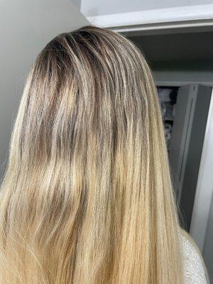 Uneven Patchy Hair Color