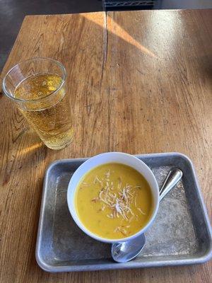 hard cider & the most delicious sweet potato curry soup ever