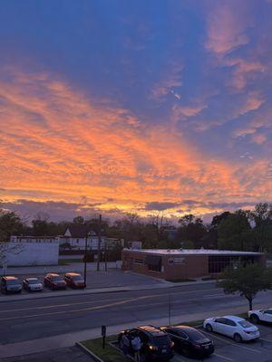 Sunset from our apartment window