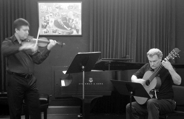 Performing at Steinway Hall, New York City, with violinist Eric Lawson