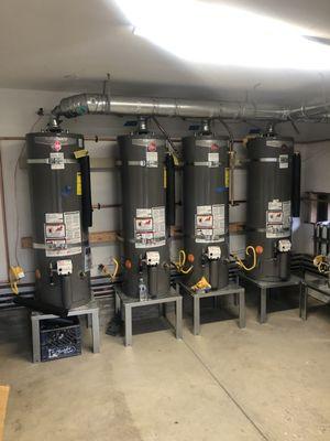 Multiple unit water heater installation