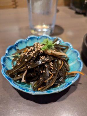 KOMBU SALAD: Japanese kelp, king trumpet mushroom, and sesame