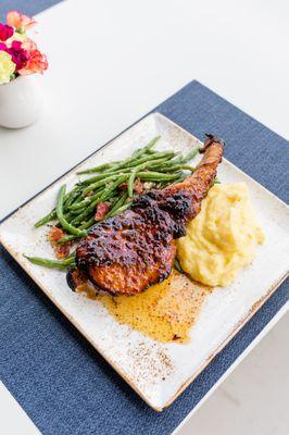 Creole Mustard Glazed Pork Chop