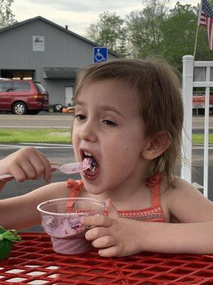 Our three year old approves of the black raspberry