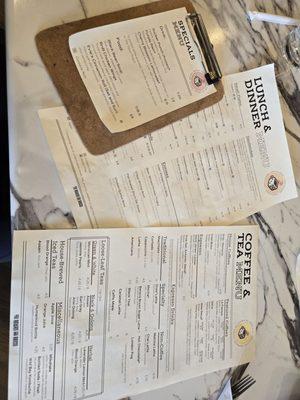 Menus galore!