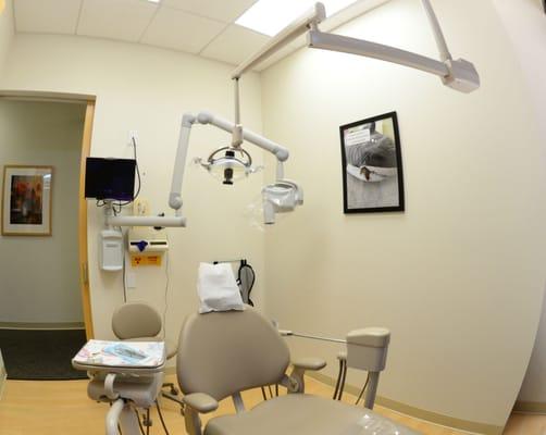 One of the patient rooms