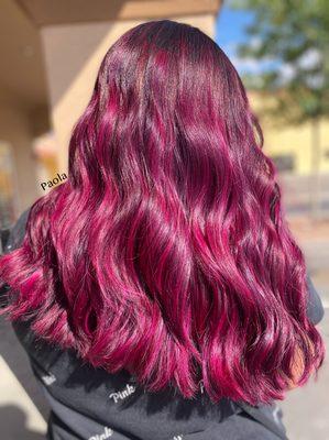 Magenta Balayage By: Paola B.